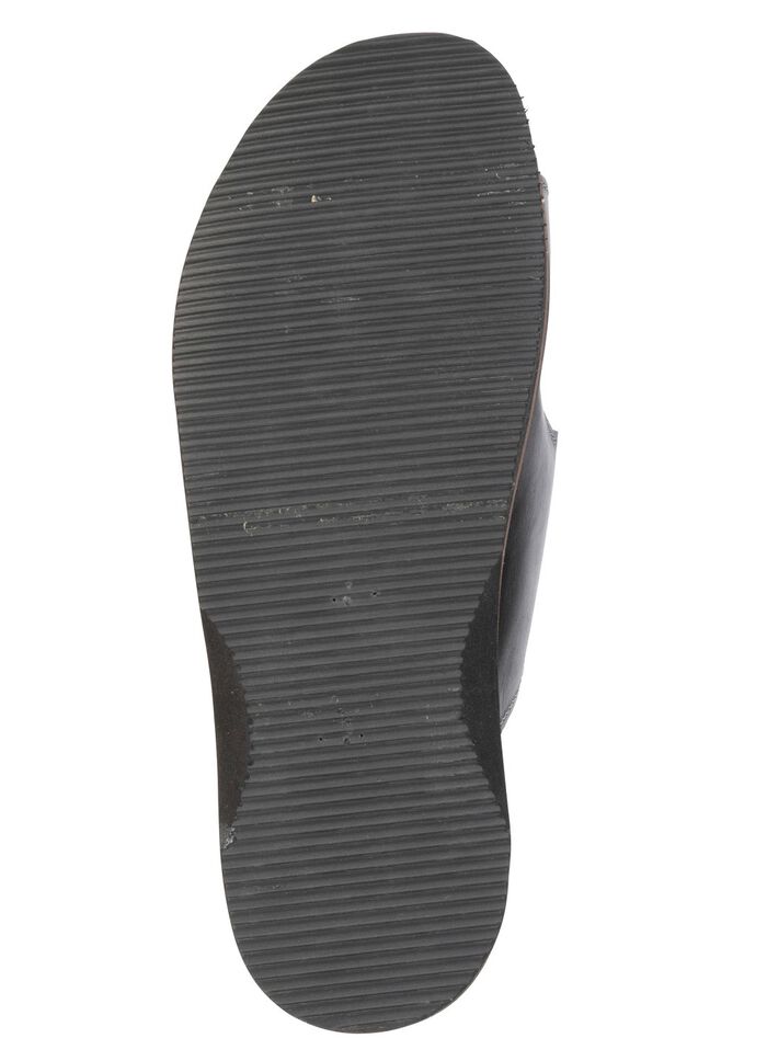 Komfortable Damen-Pantoletten, Weite K, mit Klettverschluss SCHWARZ