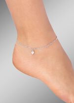 Zartes Figaro-Fusskettchen mit Herz-Anh&auml;nger 