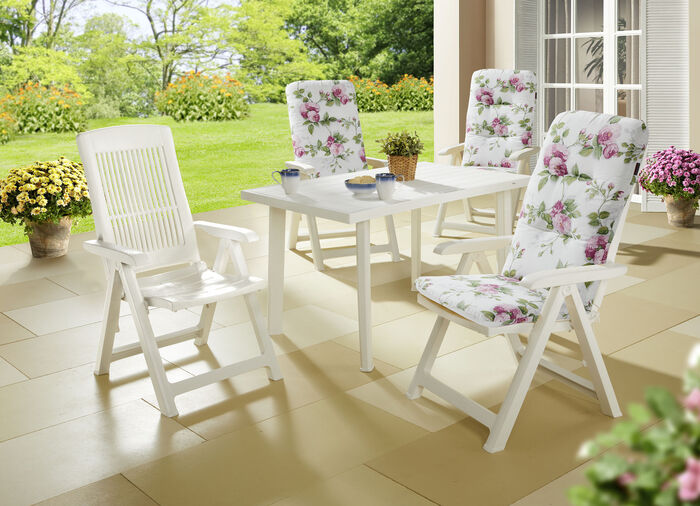 Pflegeleichte und wetterfeste Gartenmöbel WEISS