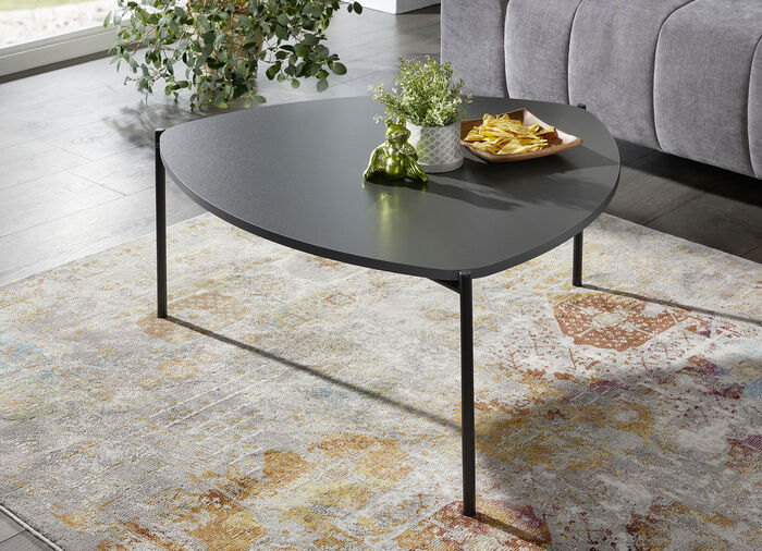 Couchtisch im Loft-Design mit Metallgestell ANTHRAZIT