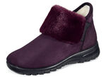 Laurina Schlupf-Stiefelette mit kuscheligem Plüschbesatz AUBERGINE