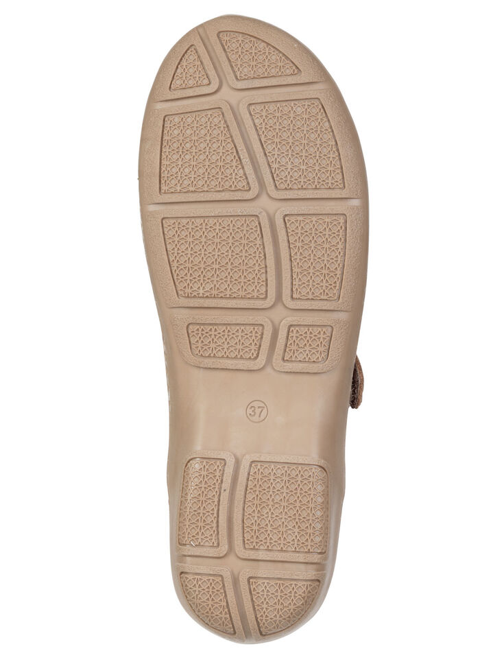 ELENA EDEN, sommerliche Damen-Slipper, Weite G, mit herausnehmbarem Fussbett COGNAC