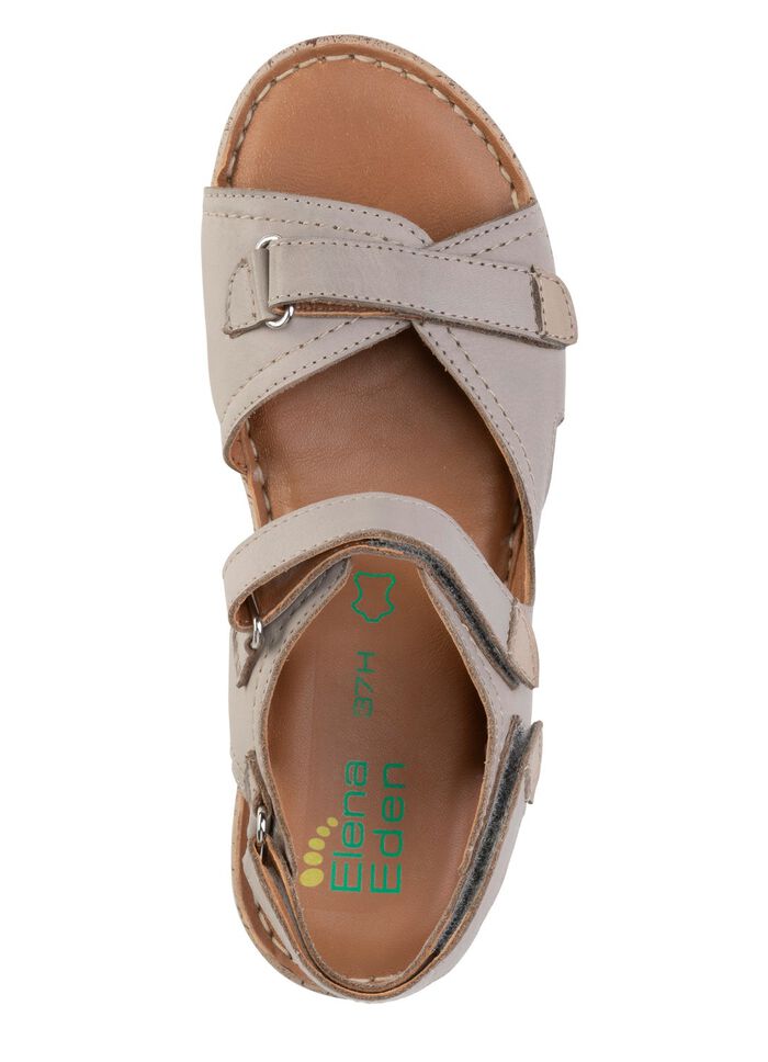 ELENA EDEN Sandale mit Kontrastbes&auml;tzen 