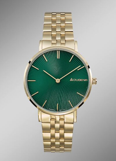 Dugena-Quartz-Damenuhr mit Edelstahlbandgeh&auml;use 