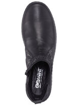 Gemini Stiefelette aus teilweise bedrucktem Rind-Nappaleder SCHWARZ