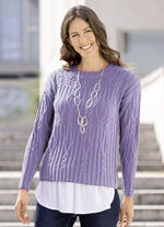 Pullover in Strukturmix FLIEDER