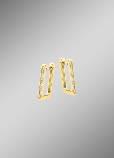 Moderne Creolen mit Brillanten 