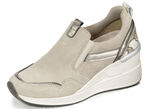 Slipper aus Rind-Veloursleder BEIGE