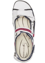 Waldläufer, sportliche Damen-Sandalen, Weite H, mit herausnehmbarem Fussbett WEISS-BLAU-ROT