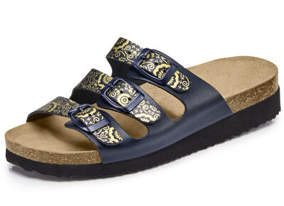 Klassische Damen-Pantoletten, mit verstellbaren Spangen  Klassische Damen-Pantoletten, mit verstellbaren Spangen