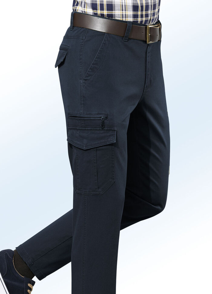 Hose mit Cargotaschen in 3 Farben MARINE