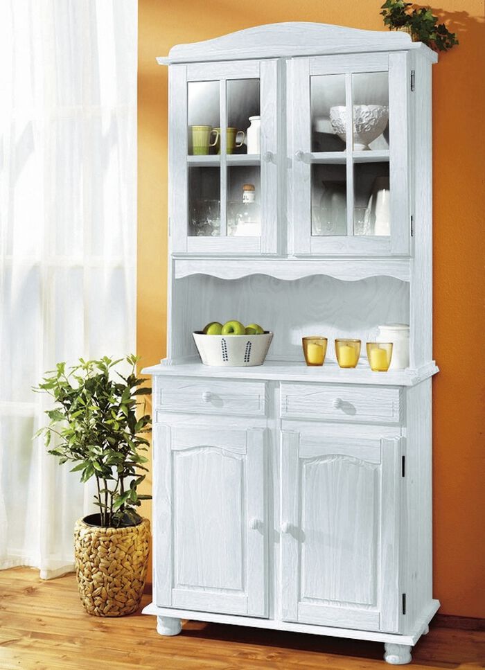 Buffet aus massivem Kiefernholz WEISS