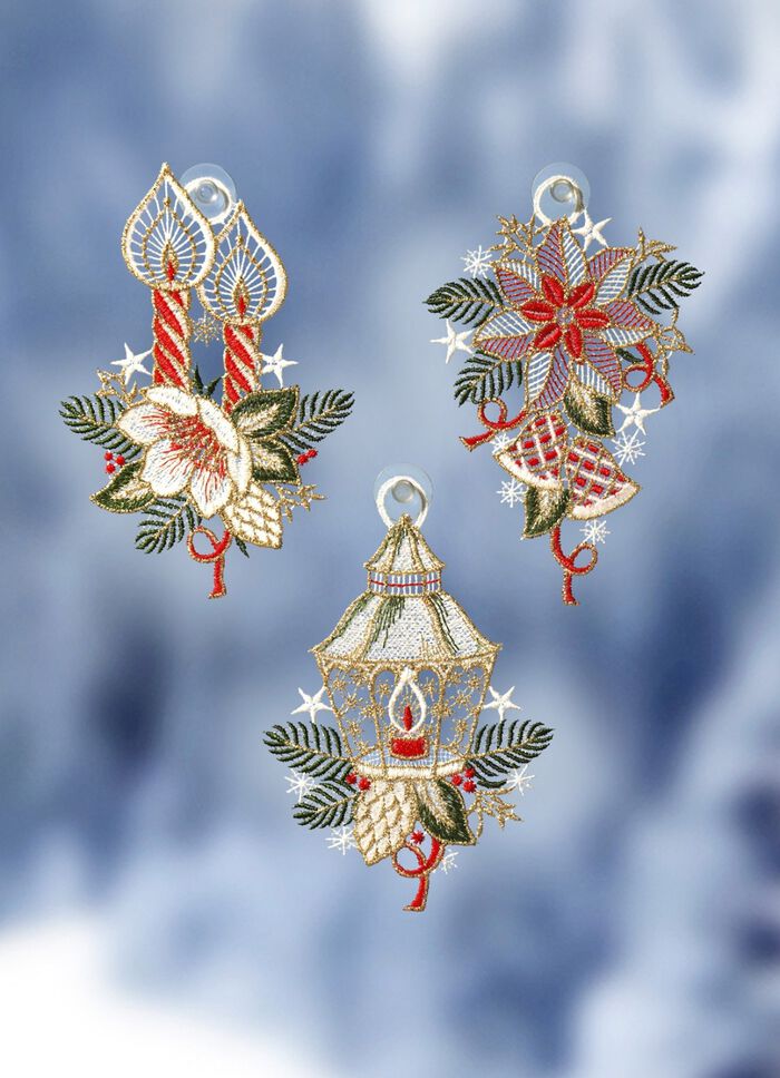 Weihnachtliche Fensterbilder, 3er-Se 