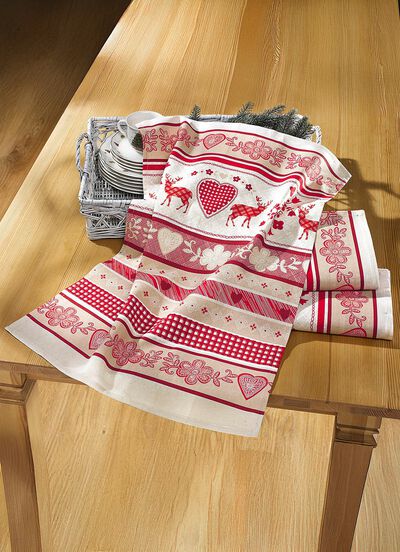 Geschirrt&uuml;cher, 3er-Set,  mit winterlichen Motiven 