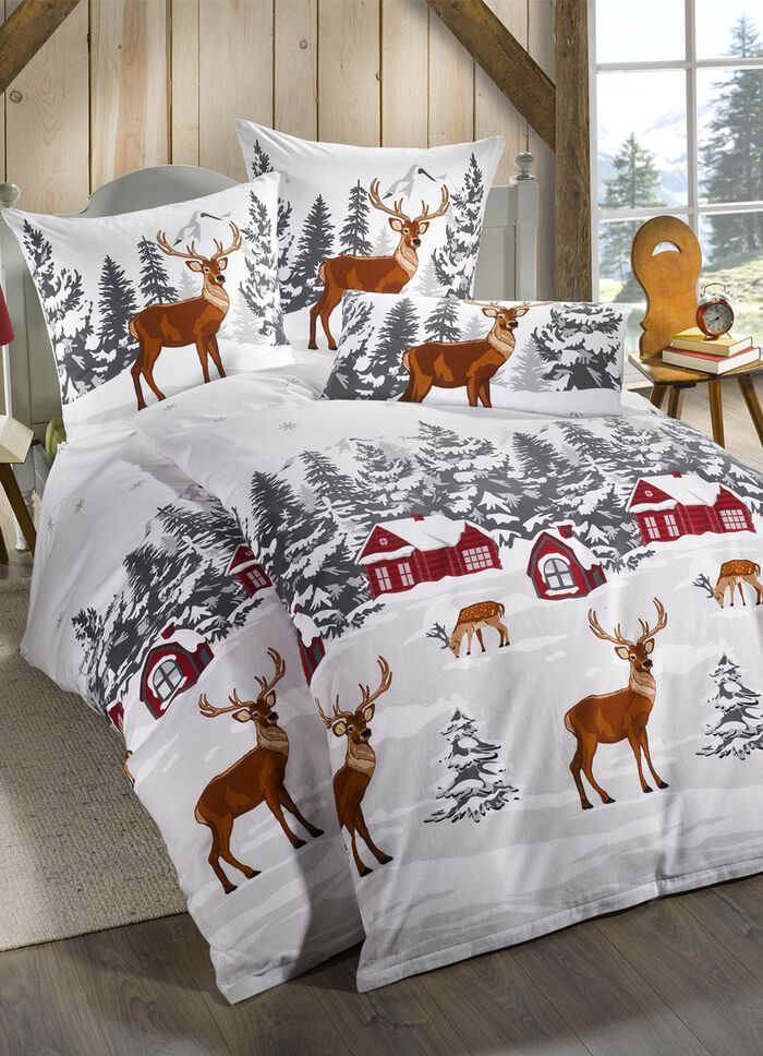 Bettw&auml;sche-Garnitur in Soft-Biber Qualit&auml;t 