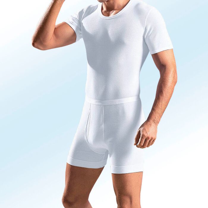 Schiesser Unterhose aus Doppelripp mit Eingriff, weiss 