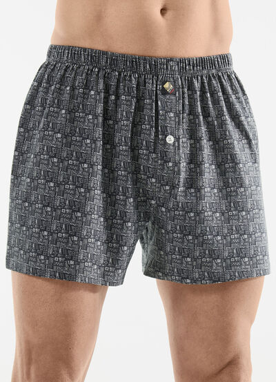 Dreierpack Boxershorts mit Alloverdessin, , large