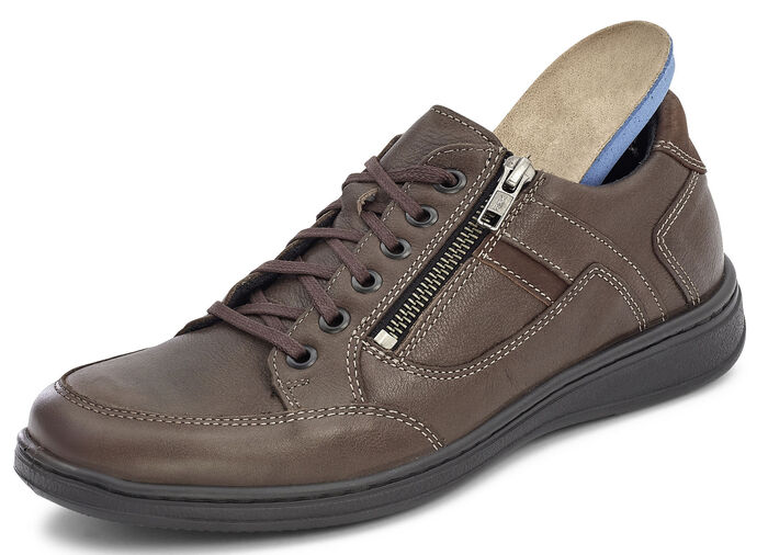 GINO GALANTE Schnürschuh mit praktischem Reissverschluss MARONE