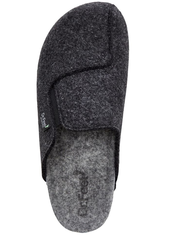 Klassische Herren-Hausschuhe, mit anatomisch geformtem Fussbett ANTHRAZIT