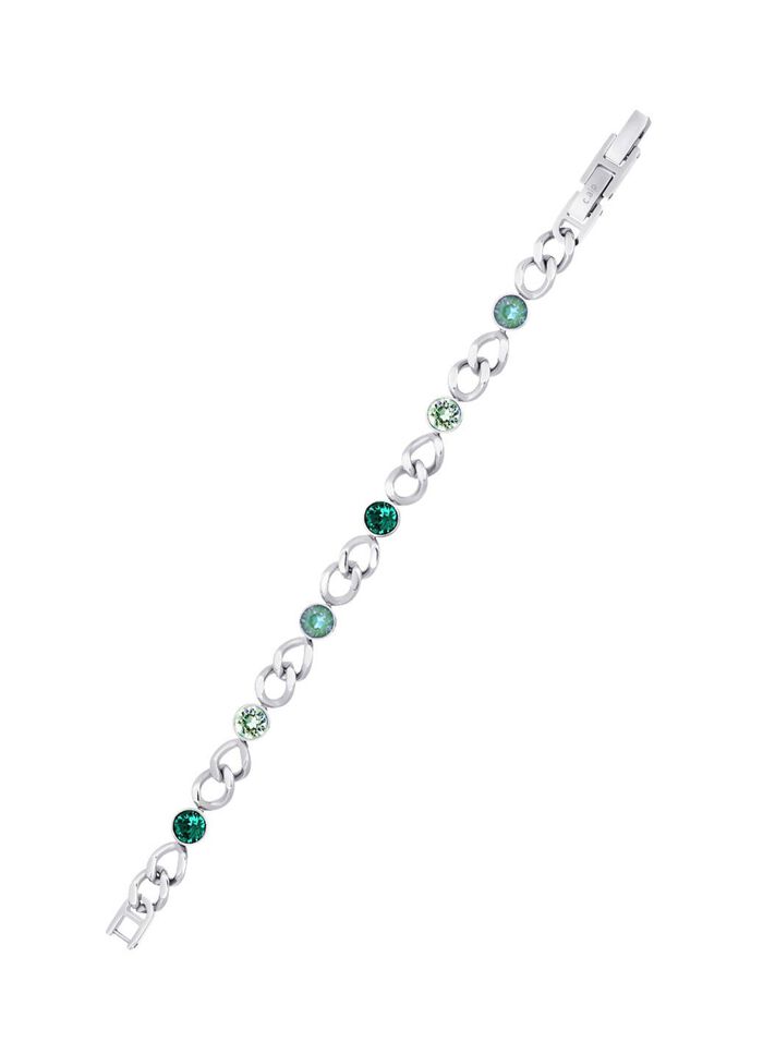 Armband mit gr&uuml;nen Kristallen 