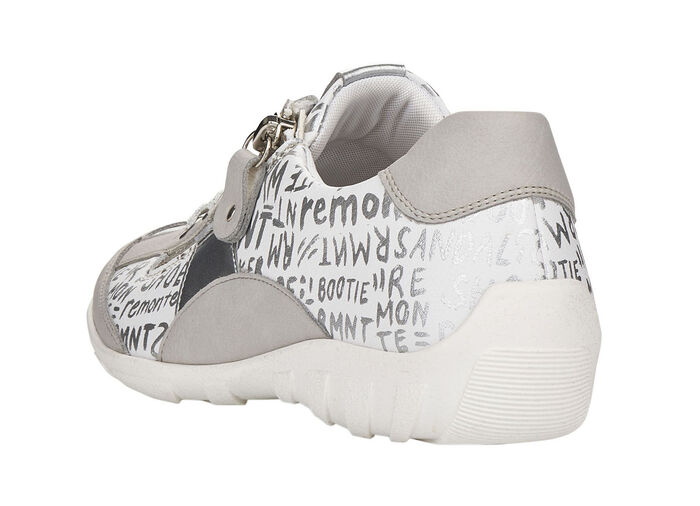 Remonte Sneaker mit bedruckten Besätzen HELLGRAU-WEISS