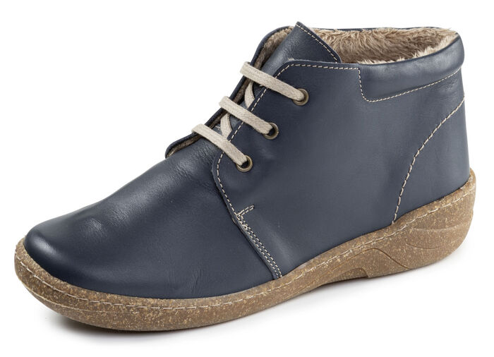 ELENA EDEN, gefütterte Damen-Boots, Weite G, mit herausnehmbarem Fussbett BLAU