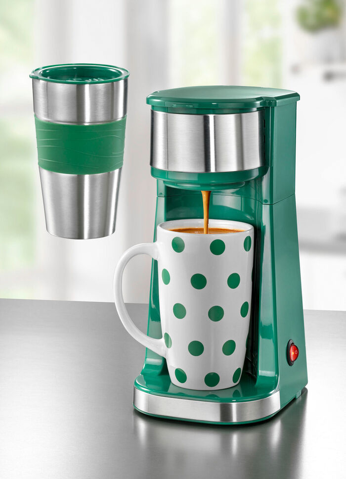Kaffeemaschine für handelsübliche Kaffeepads und losen Kaffee GRÜN