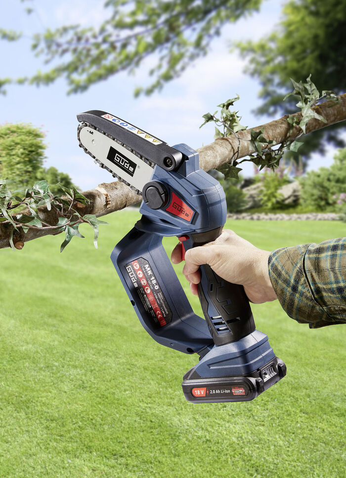 Akku-Minikettensäge (Akku und Ladegerät nicht im Lieferumfang) 