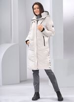 Mantel mit fester Kapuze BEIGE