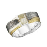 Damenring mit 2 Roh-Diamanten 