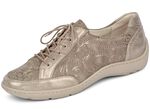 Waldläufer, elegante Damen-Schnürschuhe, Weite H, mit herausnehmbarem Fussbett TAUPE