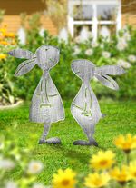 Hasenp&auml;rchen aus rostfreiem Metall 