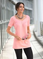 Tunika mit V-Ausschnitt in 2 Farben 