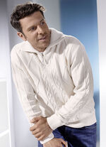 Troyer mit kurzem Reissverschluss in 3 Farben ECRU