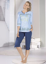 Zweierpack Schlafanz&uuml;ge mit 3/4-langen &Auml;rmeln und wadenlanger Hose  