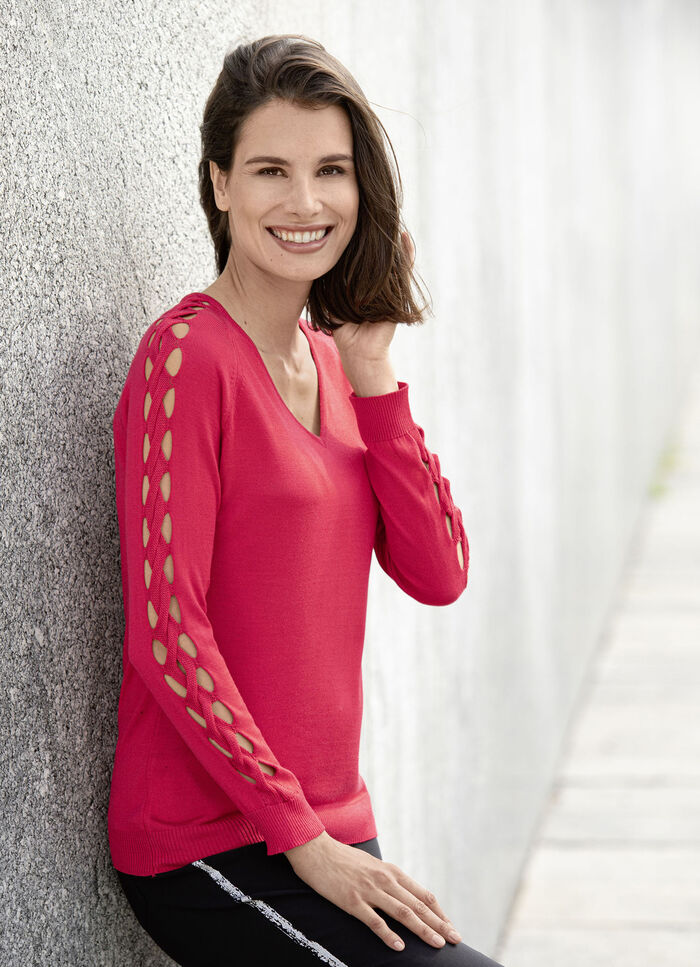 Pullover in sehr weicher Qualität KIRSCHROT