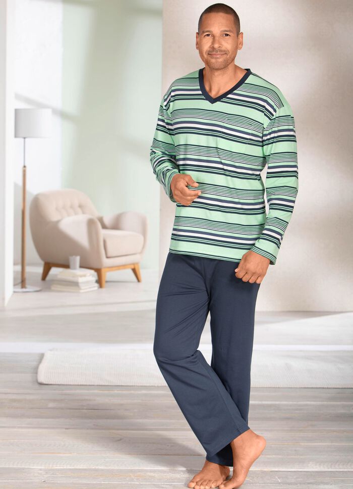 Zweierpack Schlafanz&uuml;ge mit V-Ausschnitt 