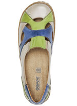 Gemini Slipper aus Rind-Nappaleder TAUPE-GRÜN-BLAU