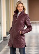 Lederkurzmantel von &laquo;Cabrini&raquo; BORDEAUX