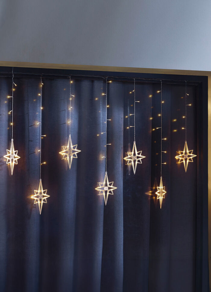 Lichtervorhang Sterne für den Innen- und Aussenbereich 