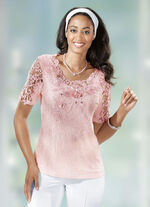 Tunika mit toller Verzierung ROSÉ