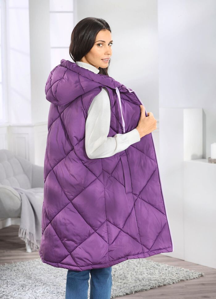 Longweste mit fester Kapuze 