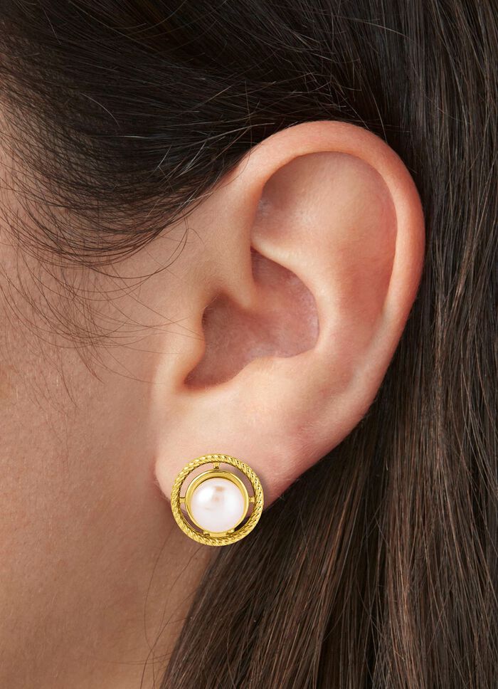 Ohrclips mit S&uuml;sswasser-Zuchtperlen und Clipverschluss 