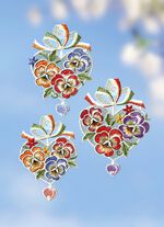 Zauberhafte Fensterbilder aus Plauener Spitze, 3er-Set 