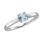 Zeitlose Eleganz: Damenring mit beh. Blautopas 