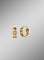 Klappcreolen aus vergoldetem Edelstahl mit Kristallen 