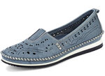 Andrea Conti, sommerliche Damen-Slipper, mit Gummizug JEANSBLEU
