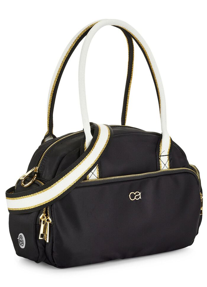 Collezione Alessandro Tasche aus Synthetikamterial SCHWARZ-ALTSILBER