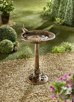Vogelbad mit Springbrunnen BRONZE