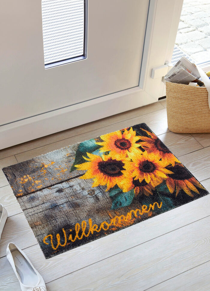 Fussmatte mit Sonnenblumen-Motiv BUNT